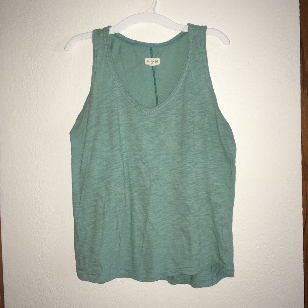 Maison Jules Teal Racerback Tank Top